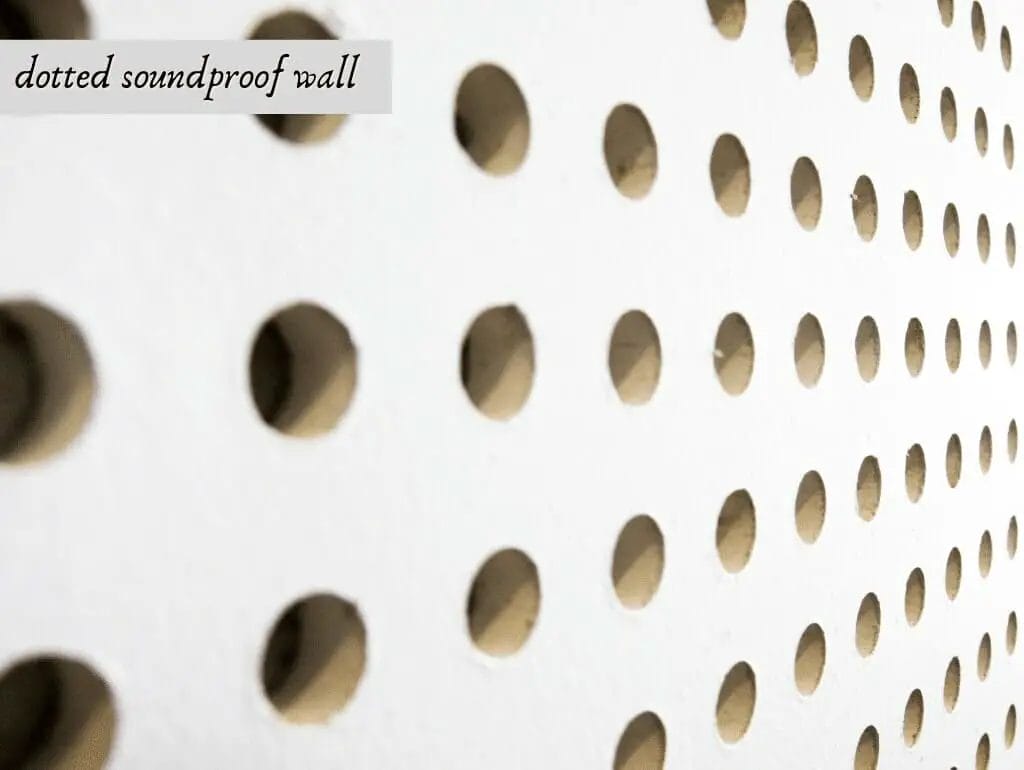 dotted soundproof wall