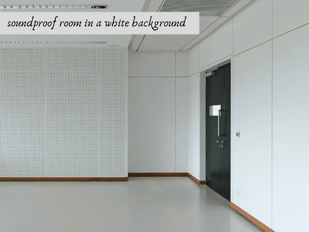 soundproof room in a white background