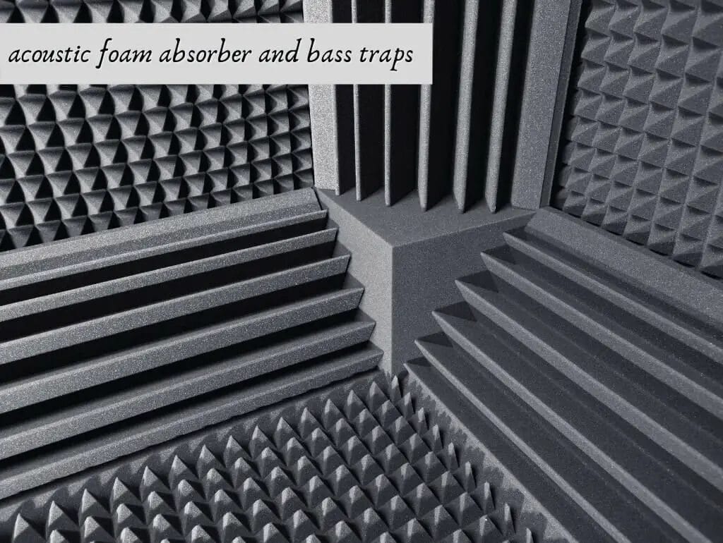 acoustic foam absorber and bass traps